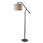Simplee Adesso Milo 60" Black Floor Lamp with Light Brown Drum Shade (SL9503-01)~#|#~D4FCFED1-E33C-49FB-B91A7D2EE3EE0BF4_sc7