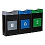 Commercial Zone Avante Series Polyethylene Triple-Stream Trash, Recycling and Compost Center, 90 Gallon, Black (787307MSA)~#|#~D5015276-EE17-4C39-A87C37841834EBB6_sc7