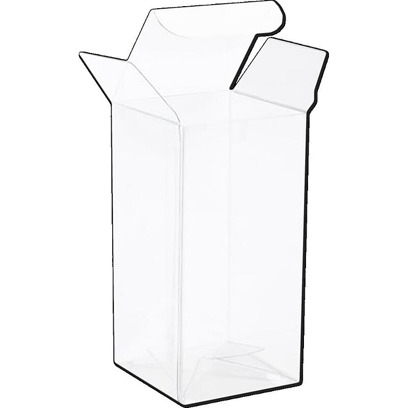 JAM Paper Pop & Lock Top Gift Boxes, Clear, 25/pack (CB-PLB335) image 1
