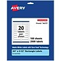 Avery Laser/Inkjet Multipurpose Rectangle Labels, 0.75" x 3.5", White, 2000 Labels/Box (94217)~#|#~D505C482-8A4B-4112-A958C231140CA04F_sc7