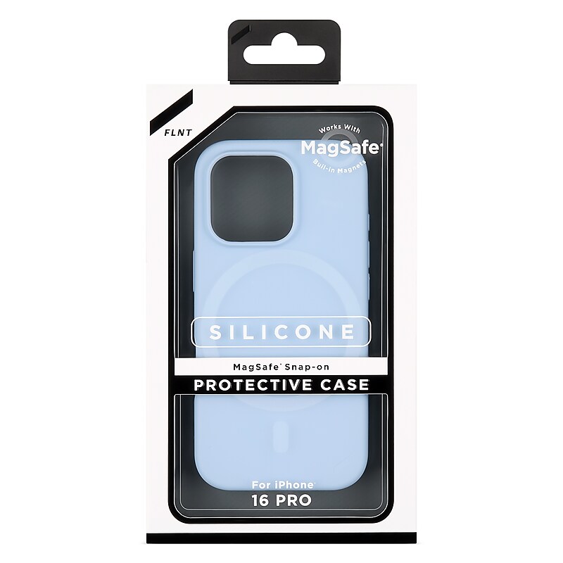 FLNT Silicone MagSafe Snap-On Protective Case for iPhone 16 PRO, Shock Absorbing, Skyride (IC8062M-16P-BLM) image 1