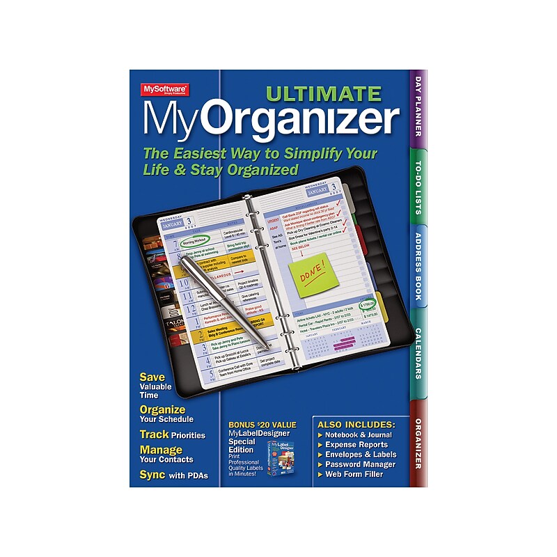Avanquest MyOrganizer Ultimate 7 for 1 User, Windows, Download (3660.E) image 1