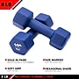 Jfit 8 lb. Neoprene Dumbbell, Navy Blue,Pair (J-DBN8SET)~#|#~D50FFCEF-3D45-4851-B8891699E2B42BF7_sc7