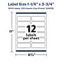 Avery Laser/Inkjet Multipurpose Labels, White, 12 Labels/Sheet, 250 Sheets/Pack (94228-WMP250)~#|#~D510B603-17FB-4DBC-A4EE2400B8B01B17_sc7