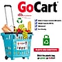Dbest GoCart Grocery Shopping Cart Laundry Basket on Wheels, Teal (01-501)~#|#~D514AEFB-836C-48A1-9008E8912F266D41_sc7