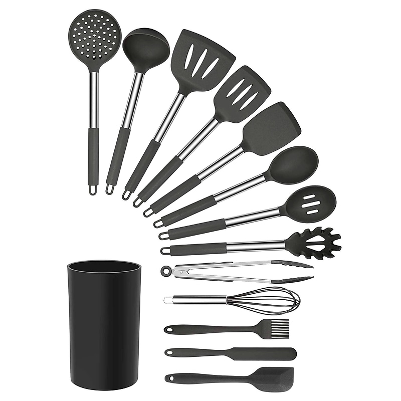 MegaChef Cooking Utensil Set, Gray, 14 Piece (937114355M) image 1