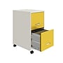 Space Solutions SOHO Smart File 2-Drawer Mobile Vertical File Cabinet, Letter Size, Lockable, Pearl White/Goldfinch (25337)~#|#~D521F6E8-D885-4F3E-987467EF8144BED4_sc7