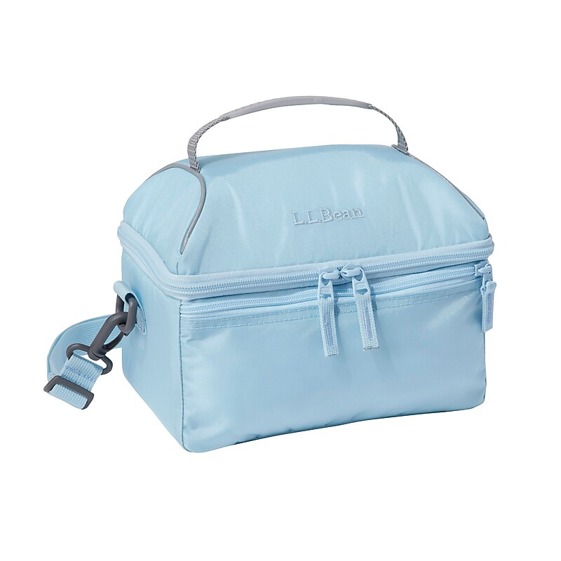 L.L.Bean Flip-Top Insulated Lunch Box, 3-Compartment, Surf Blue (1000281438) image 1