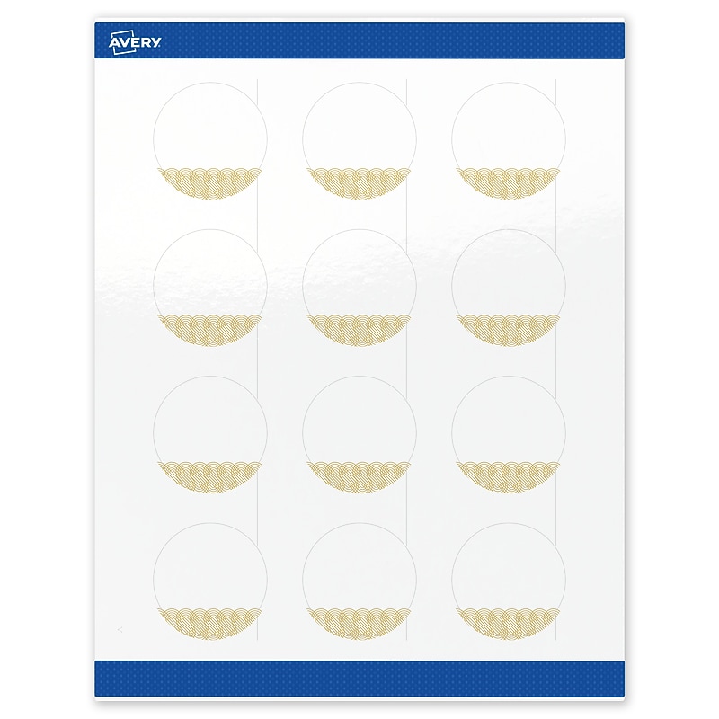 Avery Laser/Inkjet Circle Multipurpose Labels, 2" Dia., White, 120/Pack (S00-EWW) image 1