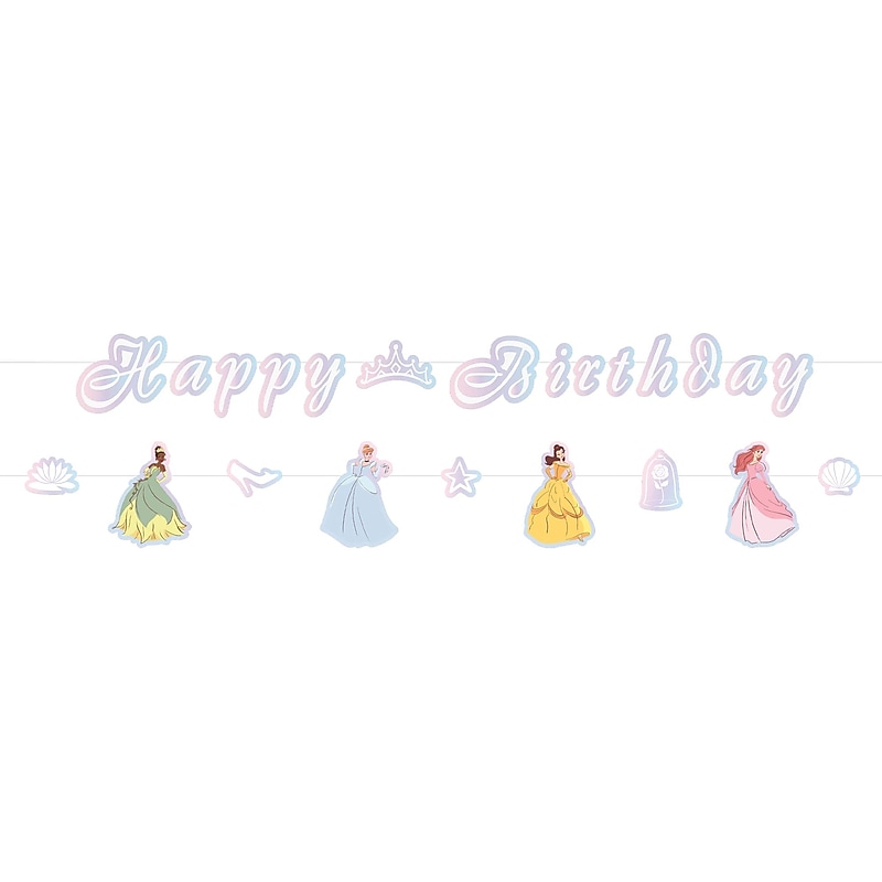Party City Disney Princess Once Upon A Time Birthday Double Banner (AM1223571) image 1