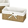 Household Essentials 3-Piece Wicker Basket Handwoven Seagrass Storage Baskets with Washable Liners, Natural (HHML-5611)~#|#~D52D5919-668F-4930-80B5714B2A6FAE07_sc7