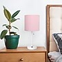 Creekwood Home Oslo 19.5" LED Table Lamp with USB Port, White Base/Light Pink Shade (CWT-2011-PO-LB)~#|#~D52F5D1B-EB27-46EC-B5152661D4FB35E1_sc7