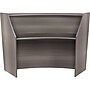 Regency Marque 72"W Curved Reception Desk Workstation, Driftwood Gray (77290GY)~#|#~D52F83E4-4388-4103-B47CE90997190A64_sc7