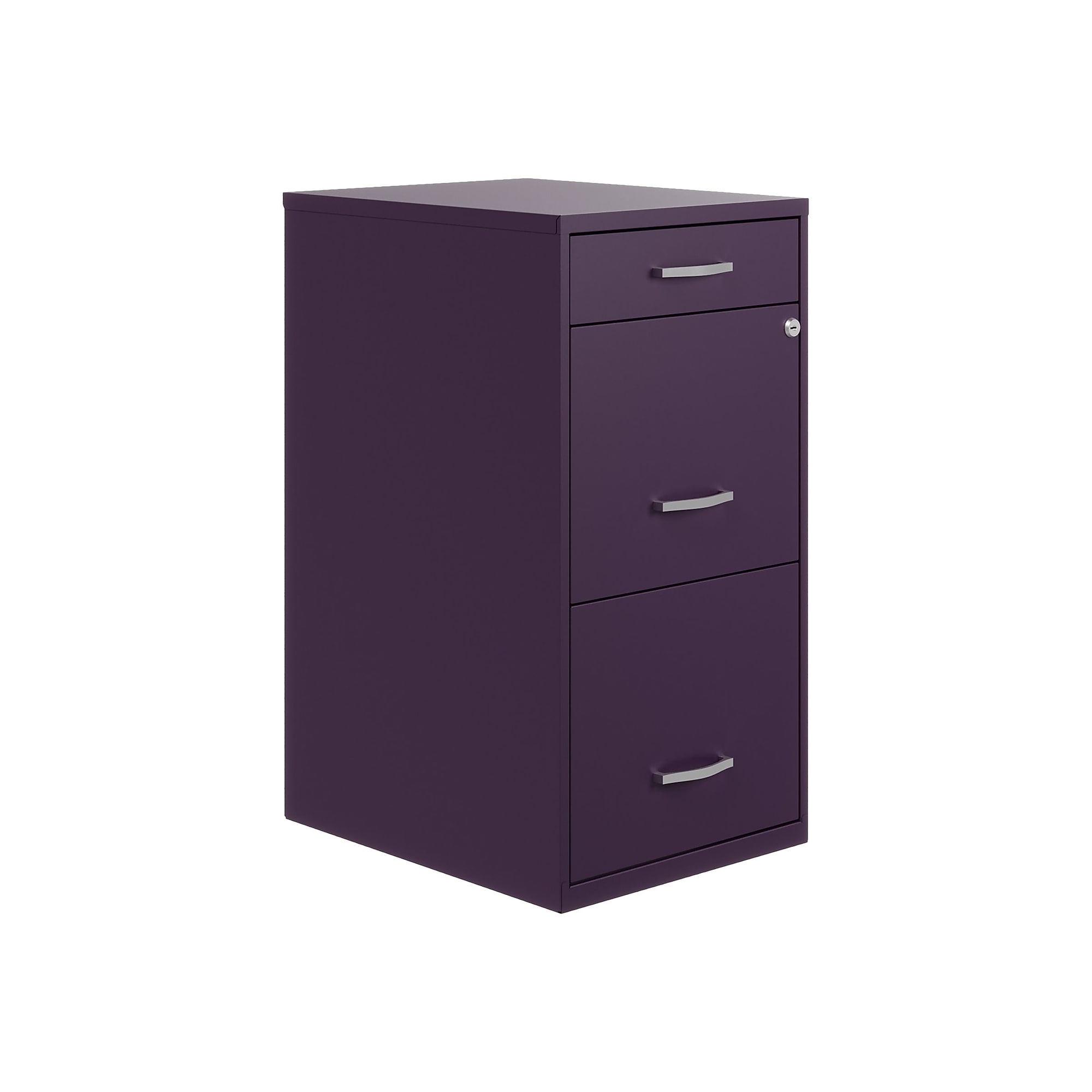 Space Solutions SOHO Organizer 3-Drawer Vertical File Cabinet, Letter Size, Lockable, Midnight Purple (25281) Sansujyuku sansujyuku.com