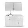 Viva Comfort 36'' H x 48" W Medical Cabinet with Left Sink and 48" W Wall Cabinet, 4 Doors, 2 Drawers, Gray (90248LS-GRY-WAL)~#|#~D5364B57-9361-4B0E-95C894496C16B06A_sc7