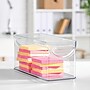 iDESIGN Small Stackable Plastic Storage Bin, Clear, 2/Pack (28034M2)~#|#~D5376E2E-353C-406D-982EA0FB5FCFA4E1_sc7