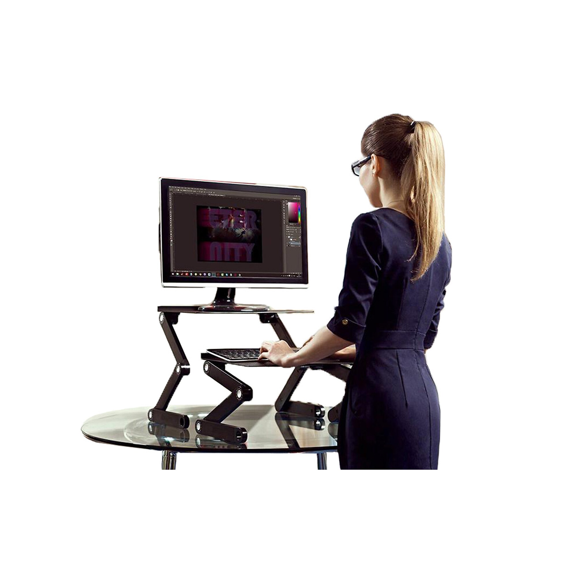 Uncaged Ergonomics WorkEZ Standing Desk, Black (WESDB) Sansujyuku sansujyuku.com