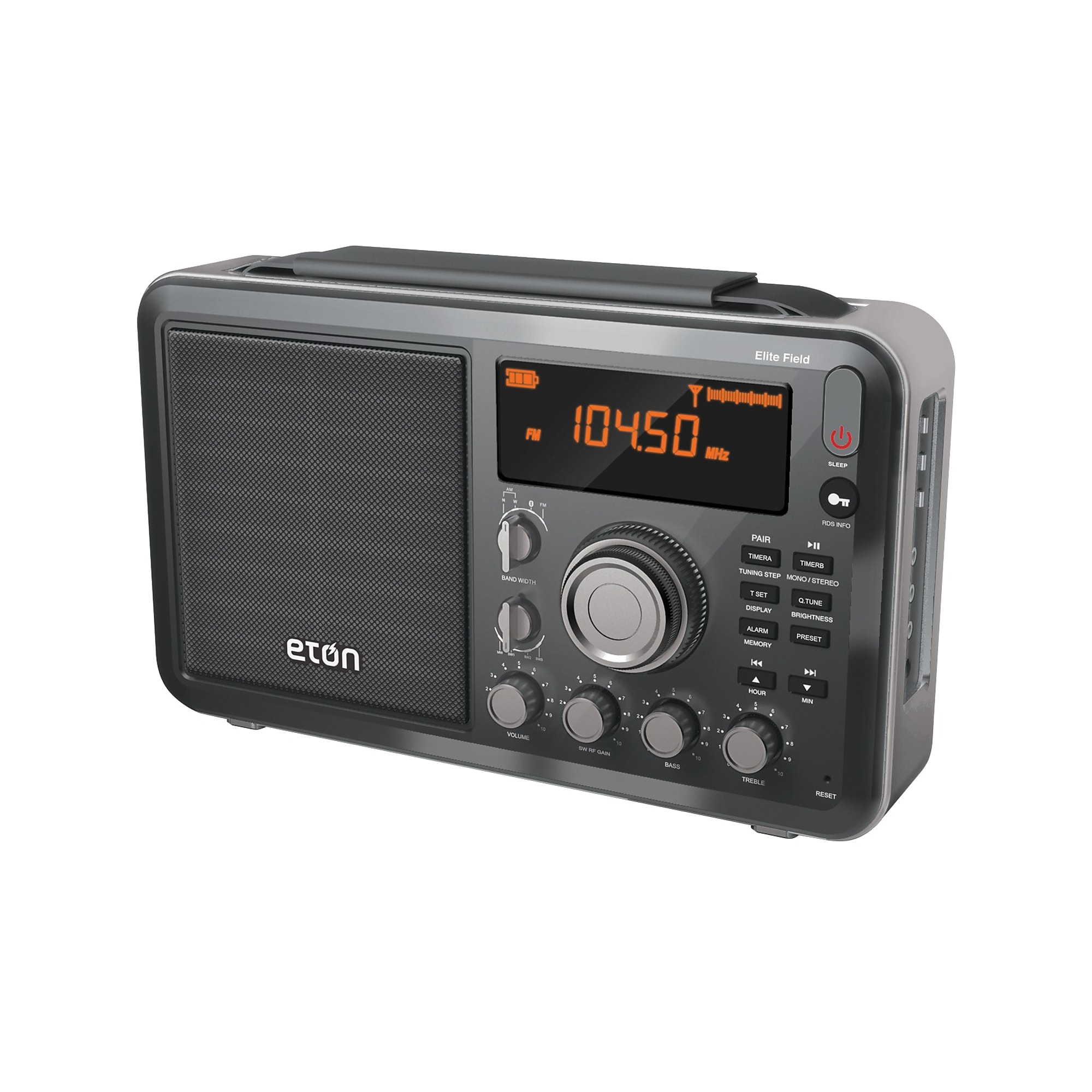 Eton Elite Field Wired Bluetooth AM/FM/Shortwave Radio, Black (ETNELITFIELD) Sansujyuku sansujyuku.com