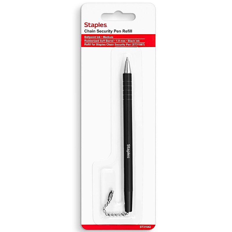 Staples® Anchor Ballpoint Pen Refill, Medium Point, Black Ink (ST31642-CC) image 1
