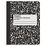Staples 1-Subject Composition Notebook, 7.5" x 9.75", Wide Ruled, 100 Sheets, Black (ST55076C)~#|#~D54C7E44-4907-4EEA-87255B96FF443E78_sc7