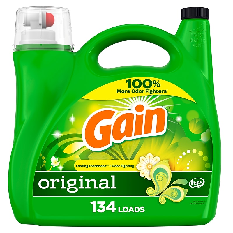 Gain HE Liquid Laundry Detergent, Original Scent, 134 Loads, 194 fl. oz. (19114) image 1