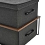 Household Essentials Storage Boxes, Stackable with Walnut Laminate Top, 2/Set (8017-1)~#|#~D5553EF8-883A-4CAA-B4C43765EFDD8AFE_sc7