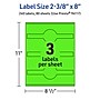 Avery Decorative Edge Multipurpose Labels, 2-3/8" x 8", Neon Green, 240/Box (94117)~#|#~D55624B4-EC72-4E52-81BF4741DD684730_sc7