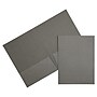 JAM Paper Two-Pocket Linen 2 Pocket Cardstock Presentation Folder, Gray, 25/Pack (386LGYA)~#|#~D5566811-265B-4B85-BD038760C617430A_sc7