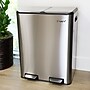 Elama Stainless Steel Indoor 2 Section Trash Can with Slow Close Lid, 8 Gallon, Silver (938122034M)~#|#~D558D36E-E838-45E4-919D8821637E1888_sc7