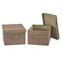 Household Essentials Large Stackable Folding Fabric Storage Bin, 8" x 12"x 15", 24.93 Qt., Beige, 2/Pack (7813-1)~#|#~D55EA689-D06D-49FB-B4B1D8EDD8CA8C2D_sc7