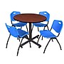 Regency 42" Laminate Round Table with 4 M Stacker Chairs Blue (TKB42RNDCH47BE)~#|#~D567FEEF-33AA-4AC0-A9F874414D03BCA1_sc7