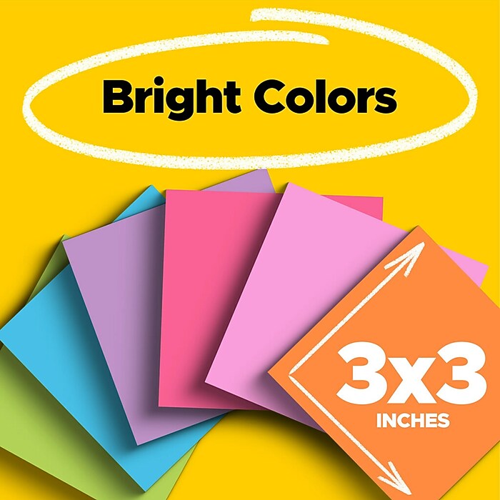 Post-it Super Sticky Notes, Bus Cabinet Pack, Assorted Colors, 70