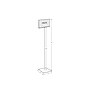 Azar Sign Holder, 12" x 52", Horizontal, Freestanding, Clear/Silver, Acrylic (300862)~#|#~D570C398-B6D2-45EF-AFD62A9C476DCFAB_sc7