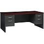 Hirsh 72"W Double-Pedestal Desk, Charcoal/Mahogany (20532)~#|#~D57642C0-CDFE-4CBF-AC4784CA7599A056_sc7