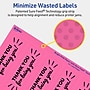 Avery Rectangle Laser/Inkjet Multipurpose Labels, 9.75" x 1.25", Bright Pink (100/Pack)~#|#~D5768762-E3D9-4581-BB655B3BF737346A_sc7