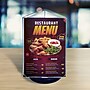Azar Displays 3-Sided Menu Sign Holder, Desktop/Countertop, Top Loading, Clear Acrylic (193722-BLK)~#|#~D57884C1-D78D-4528-ABF4EB003D026E05_sc7