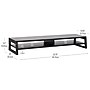 Mind Reader 2-Tier MDF Double Monitor Stand, Dual Screen Riser with Storage Shelf, Up to 88 lbs., Black (DBMONMDF-BLK)~#|#~D57CC534-0059-4843-90054AC0113E5B45_sc7