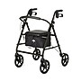 Medline Basic Folding Steel Rollator, Adult, Black (MDS86830EBLS8)~#|#~D57E5986-92E0-4B5B-B082FA9B9355E1B2_sc7