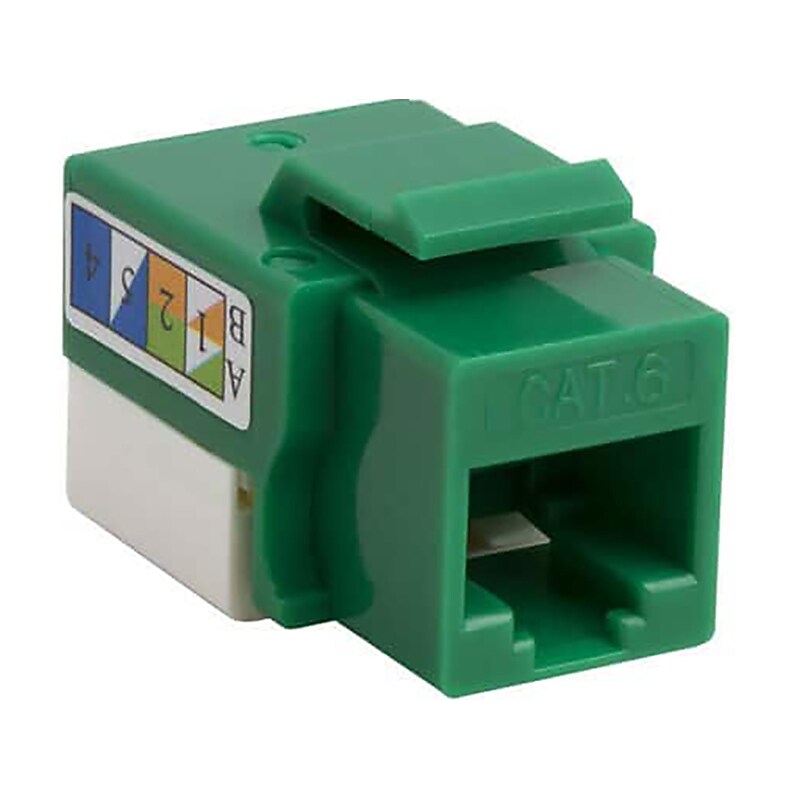 4XEM Cable Cat6 Keystone Jack, Green, 10/Pack (4XKJC6GN10PK) image 1
