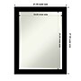 Amanti Art Brushed Black Beveled Bathroom Wall Mirror, 27.5" x 21.5", Black (A42678100286)~#|#~D58539E5-ED42-4494-9A46AE8A6636ACA3_sc7