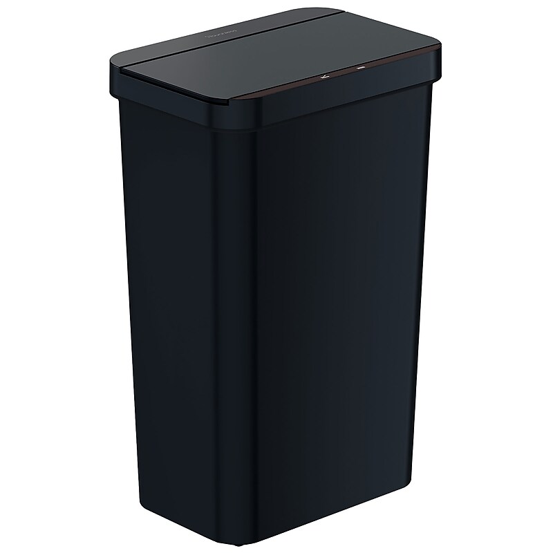 iTouchless Plastic Sensor Trash Can, 13.2 Gallon, Black (SP13BB) image 1