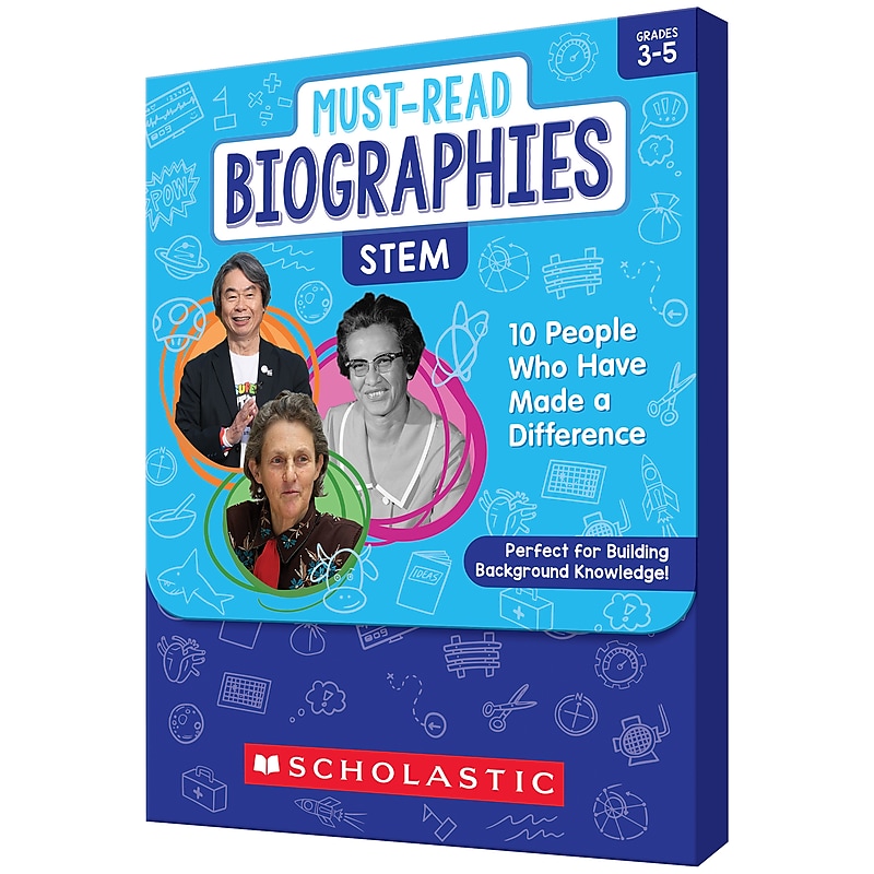 Scholastic Teaching Solutions Must Read Biographies Stem Boxed Set, 62/Set image 1