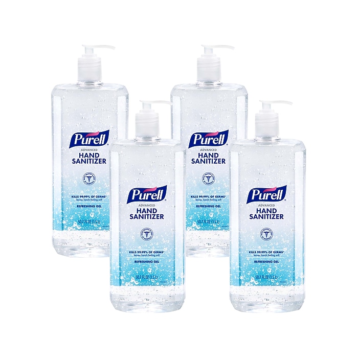 PURELL Advanced 70% Alcohol Gel Hand Sanitizer, Clean Scent, L