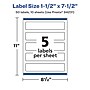 Avery Laser/Inkjet Rectangle Waterproof Multipurpose Labels, 7.5"  x 1.5", White, 50/Pack (94231)~#|#~D58E4619-89FB-4A67-8BF7611657D5FA73_sc7