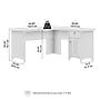 Bush Home Salinas 60W L Shaped Desk with Storage, Antique White (SAD160AW-03)~#|#~D58F1E36-B010-4E93-804703F1EF7BFE88_sc7
