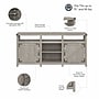 Bush Furniture Knoxville Console TV Stand, Screens up to 75", Cottage White (CGV265CWH-03)~#|#~D5911718-830D-4EB7-BF6799F88CE781C5_sc7