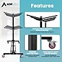 AdirOffice Two Tier Steel Chair Cart, 84 Chair Capacity, Black (690-03)~#|#~D592D920-D154-4ECF-8F8FE8AE908D9BD5_sc7
