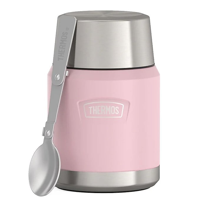 Thermos Icon Stainless Steel Insulated Food Jar, Sunset Pink, 16
