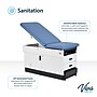 Viva Comfort Slimline Exam Table Base with Leg Rest, Step Stool and Drawers, 420 lbs. Capacity, Blue (ADI996-FBASE-M2-BLU)~#|#~D59B78A8-160D-4770-B1833AC3C6EE8D62_sc7