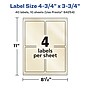 Avery Pearlized Ivory Rectangle Multipurpose Labels, 4.75" x 3.75", Ivory, 40/Pack (94254)~#|#~D59DEE78-1EB8-4ABB-ABDA31E2A2693762_sc7